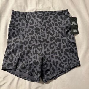 Balance Athletica cheetah print spandex biker shorts women’s medium workout